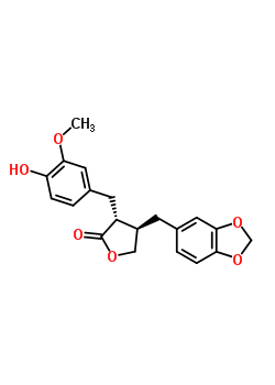 28115-68-6  (3R,4R)-4-(1,3-benzodioxol-5-ylmethyl)-3-(4-hydroxy-3-methoxybenzyl)dihydrofuran-2(3H)-one