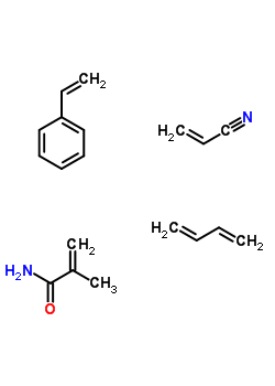 31568-32-8  buta-1,3-diene; 2-methylprop-2-enamide; prop-2-enenitrile; styrene