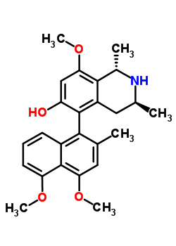 32221-59-3;56688-90-5  (1S,3S)-5-(4,5-dimethoxy-2-methylnaphthalen-1-yl)-8-methoxy-1,3-dimethyl-1,2,3,4-tetrahydroisoquinolin-6-ol