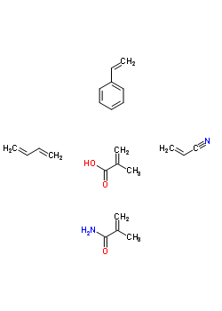 32312-87-1  buta-1,3-diene; 2-methylprop-2-enamide; 2-methylprop-2-enoic acid; prop-2-enenitrile; styrene