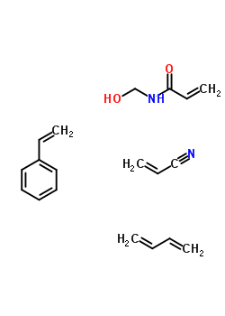 32506-05-1  buta-1,3-diene; N-(hydroxymethyl)prop-2-enamide; prop-2-enenitrile; styrene