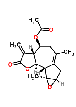 33204-39-6  (3aR,4S,7aR,8aS,8bS,8cS)-6,8a-dimethyl-3-methylidene-2-oxo-2,3,3a,4,5,7,7a,8a,8b,8c-decahydrooxireno[2,3]azuleno[4,5-b]furan-4-yl acetate