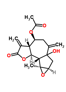 33204-40-9  (3aR,4S,7aR,8aS,8bR,8cS)-6a-hydroxy-8a-methyl-3,6-dimethylidene-2-oxododecahydrooxireno[2,3]azuleno[4,5-b]furan-4-yl acetate