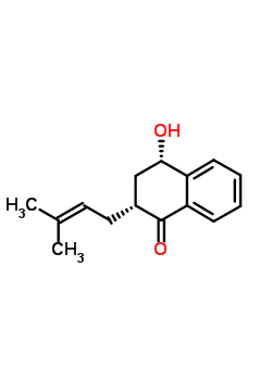 34168-56-4  (2R,4S)-4-hydroxy-2-(3-methylbut-2-en-1-yl)-3,4-dihydronaphthalen-1(2H)-one