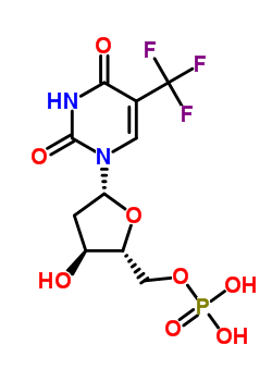 345-02-8  2'-dezoxi-5-(trifluormetil)uridin-5'-(dihidrogén-foszfát)