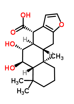 40819-81-6  (4aS,5R,6R,6aR,7S,11aS,11bR)-5,6-dihydroxy-4,4,11b-trimethyl-1,2,3,4,4a,5,6,6a,7,11,11a,11b-dodecahydrophenanthro[3,2-b]furan-7-carbonsäure