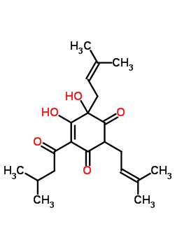 469-02-3  5,6-dihydroxy-4-(3-methylbutanoyl)-2,6-bis(3-methylbut-2-en-1-yl)cyclohex-4-ene-1,3-dione