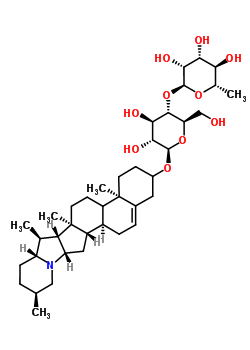 469-14-7  (9xi)-solanid-5-en-3-yl 4-O-(6-deoxy-alpha-L-mannopyranosyl)-beta-D-glucopyranoside