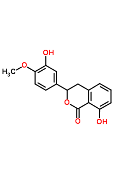 21499-23-0;480-46-6  (3R)-8-hydroxy-3-(3-hydroxy-4-methoxyphenyl)-3,4-dihydro-1H-isochromen-1-one