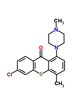54942-44-8  6-chloro-4-methyl-1-(4-methylpiperazin-1-yl)-9H-thioxanthen-9-one