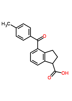 56461-34-8  4-(4-methylbenzoyl)-2,3-dihydro-1H-indene-1-carboxylic acid