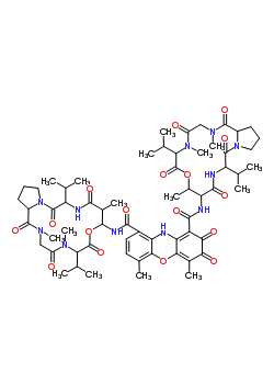 57193-98-3  4,6-dimethyl-2,3-dioxo-N~9~-[2,5,10-trimethyl-1,4,7,11,14-pentaoxo-6,13-di(propan-2-yl)hexadecahydro-1H-pyrrolo[2,1-i][1,4,7,10,13]oxatetraazacyclohexadecin-9-yl]-N~1~-[2,5,9-trimethyl-1,4,7,11,14-pentaoxo-6,13-di(propan-2-yl)hexadecahydro-1H-pyrrolo[2,1-