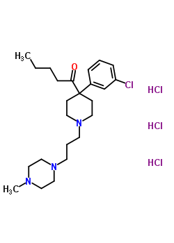 57547-01-0  1-{4-(3-chlorophenyl)-1-[3-(4-methylpiperazin-1-yl)propyl]piperidin-4-yl}pentan-1-one trihydrochloride