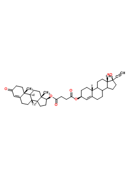 61083-04-3  (3beta,8xi,9xi,14xi,17beta)-17-ethynyl-17-hydroxyestr-4-en-3-yl (17beta)-3-oxoandrost-4-en-17-yl butanedioate