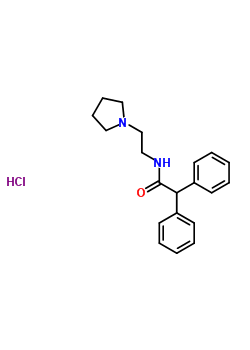 63207-78-3  2,2-diphenyl-N-[2-(pyrrolidin-1-yl)ethyl]acetamide hydrochloride (1:1)