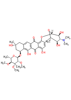 64267-46-5  (2R,3S,4R,5R,6R,11S,13R)-4-(dimethylamino)-3,5,8,10,13-pentahydroxy-6,13-dimethyl-9,16-dioxo-3,4,5,6,9,11,12,13,14,16-decahydro-2H-2,6-epoxytetraceno[1,2-b]oxocin-11-yl 6-deoxy-3-C-methyl-2,3,4-tri-O-methyl-alpha-L-mannopyranoside