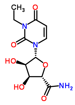 64441-03-8  (2S,3S,4R,5R)-5-(3-ethyl-2,4-dioxo-3,4-dihydropyrimidin-1(2H)-yl)-3,4-dihydroxytetrahydrofuran-2-carboxamide (non-preferred name)