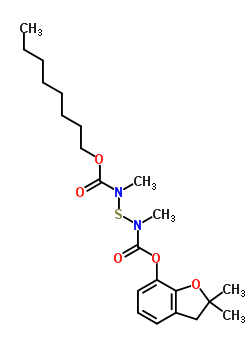 65907-33-7  2,2-dimethyl-2,3-dihydro-1-benzofuran-7-yl octyl sulfanediylbis(methylcarbamate)