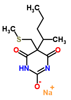 66842-98-6  sodium 5-[(methylsulfanyl)methyl]-4,6-dioxo-5-(pentan-2-yl)-1,4,5,6-tetrahydropyrimidin-2-olate