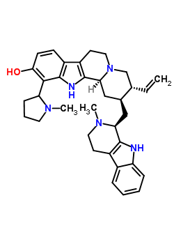 67673-13-6  (2S,3R,12bS)-3-ethenyl-11-(1-methylpyrrolidin-2-yl)-2-{[(1S)-2-methyl-2,3,4,9-tetrahydro-1H-beta-carbolin-1-yl]methyl}-1,2,3,4,6,7,12,12b-octahydroindolo[2,3-a]quinolizin-10-ol