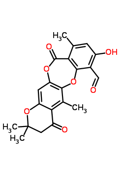 68455-06-1  8-hydroxy-2,2,5,10-tetramethyl-4,11-dioxo-3,4-dihydro-2H,11H-chromeno[6,7-b][1,4]benzodioxepine-7-carbaldehyde