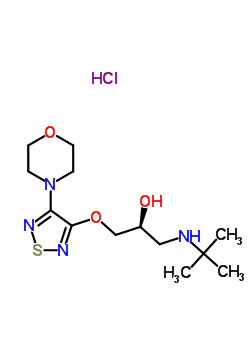 69267-58-9  (2S)-1-(tert-butylamino)-3-{[4-(morpholin-4-yl)-1,2,5-thiadiazol-3-yl]oxy}propan-2-ol hydrochloride (1:1)