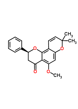 69640-78-4  (2S)-5-methoxy-8,8-dimethyl-2-phenyl-2,3-dihydro-4H,8H-pyrano[2,3-f]chromen-4-one