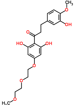 70412-89-4  1-{2,6-dihydroxy-4-[2-(2-methoxyethoxy)ethoxy]phenyl}-3-(3-hydroxy-4-methoxyphenyl)propan-1-one