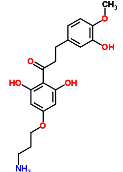 70412-90-7  1-[4-(3-aminopropoxy)-2,6-dihydroxyphenyl]-3-(3-hydroxy-4-methoxyphenyl)propan-1-one