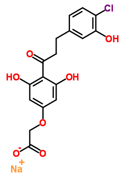 70412-98-5  sodium {4-[3-(4-chloro-3-hydroxyphenyl)propanoyl]-3,5-dihydroxyphenoxy}acetate