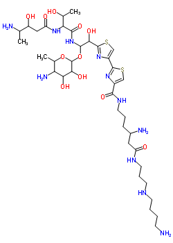 70518-45-5  N-[4-amino-6-({3-[(4-aminobutyl)amino]propyl}amino)-6-oxohexyl]-2'-{2-[(5-amino-3,4-dihydroxy-6-methyltetrahydro-2H-pyran-2-yl)oxy]-2-({2-[(4-amino-3-hydroxypentanoyl)amino]-3-hydroxybutanoyl}amino)-1-hydroxyethyl}-2,4'-bi-1,3-thiazole-4-carboxamide (non-