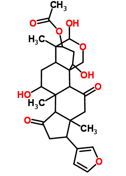 71590-46-0  17-(furan-3-yl)-1,7,20-trihydroxy-4,8,13-trimethyl-11,15-dioxohexadecahydro-4,10-(methanooxymethano)cyclopenta[a]phenanthren-3-yl acetate