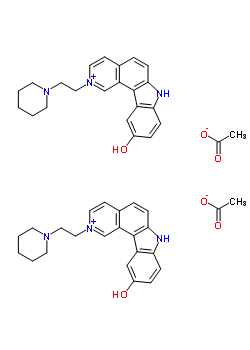 72250-88-5  10-hydroxy-2-[2-(piperidin-1-yl)ethyl]-7H-pyrido[4,3-c]carbazol-2-ium acetate (1:1)