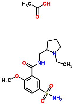 72306-56-0  N-[(1-ethylpyrrolidin-2-yl)methyl]-2-methoxy-5-sulfamoylbenzamide acetate (1:1)