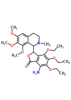 73604-83-8  7-amino-4,5,6-triethoxy-3-(6,7,8-trimethoxy-2-methyl-1,2,3,4-tetrahydroisoquinolin-1-yl)-2-benzofuran-1(3H)-one