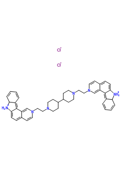 74517-50-3  2,2'-(4,4'-bipiperidine-1,1'-diyldiethane-2,1-diyl)bis-7,7a-dihydro-2H-pyrido[4,3-c]carbazol-7-ium dichloride