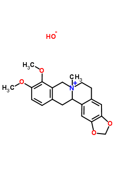 74742-05-5  9,10-dimethoxy-7-methyl-5,8,13,13a-tetrahydro-6H-[1,3]dioxolo[4,5-g]isoquino[3,2-a]isoquinolin-7-ium hydroxide