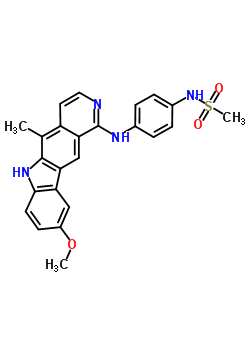 74861-84-0  N-{4-[(9-methoxy-5-methyl-6H-pyrido[4,3-b]carbazol-1-yl)amino]phenyl}methanesulfonamide