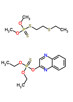 75848-17-8  O,O-diethyl O-quinoxalin-2-yl phosphorothioate - S-[2-(ethylsulfanyl)ethyl] O,O-dimethyl phosphorodithioate (1:1)