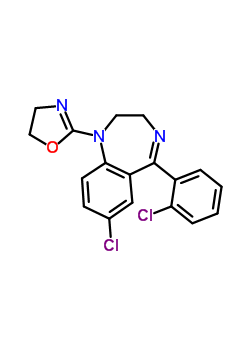 76053-14-0  7-chloro-5-(2-chlorophenyl)-1-(4,5-dihydro-1,3-oxazol-2-yl)-2,3-dihydro-1H-1,4-benzodiazepine