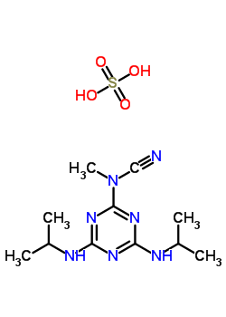 76472-91-8  [4,6-bis(propan-2-ylamino)-1,3,5-triazin-2-yl]methylcyanamide sulfate (1:1)