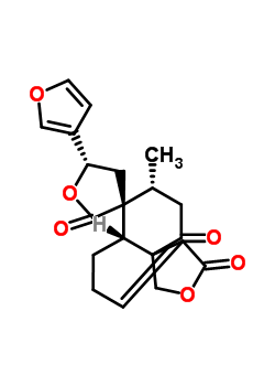 76902-35-7  (3R,5S,6a'S,8'R)-5-(furan-3-yl)-8'-methyl-4,5,6',6a'-tetrahydro-8'H-spiro[furan-3,7'-naphtho[1,8a-c]furan]-2,3',10'(5'H,9'H)-trione