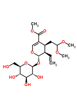 77988-07-9  methyl (2S,3R,4S)-4-(2,2-dimethoxyethyl)-3-ethenyl-2-(beta-D-glucopyranosyloxy)-3,4-dihydro-2H-pyran-5-carboxylate