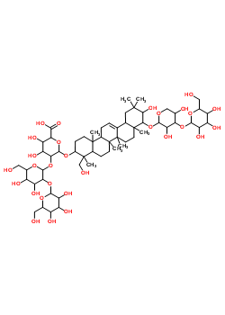 78693-94-4  22-[(3-O-hexopyranosylpentopyranosyl)oxy]-21,23-dihydroxyolean-12-en-3-yl hexopyranosyl-(1->2)hexopyranosyl-(1->2)hexopyranosiduronic acid