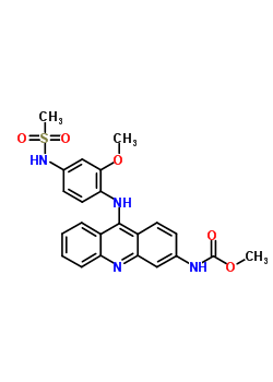 79453-40-0  methyl [9-({2-methoxy-4-[(methylsulfonyl)amino]phenyl}amino)acridin-3-yl]carbamate