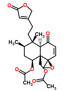 79495-91-3  {(1R,4aR,5S,6R,8S,8aR)-8-(acetyloxy)-5,6-dimethyl-4-oxo-5-[2-(5-oxo-2,5-dihydrofuran-3-yl)ethyl]-4,4a,5,6,7,8-hexahydro-8aH-spiro[naphthalene-1,2'-oxiran]-8a-yl}methyl acetate