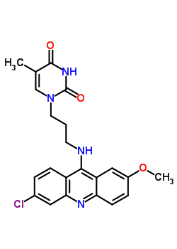 79953-25-6  1-{3-[(6-chloro-2-methoxyacridin-9-yl)amino]propyl}-5-methylpyrimidine-2,4(1H,3H)-dione