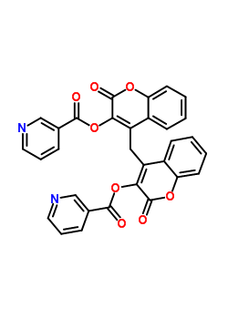 81456-58-8  methanediylbis(2-oxo-2H-chromene-4,3-diyl) dipyridine-3-carboxylate