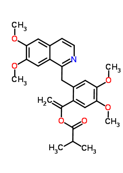 81456-60-2  1-{2-[(6,7-dimethoxyisoquinolin-1-yl)methyl]-4,5-dimethoxyphenyl}ethenyl 2-methylpropanoate