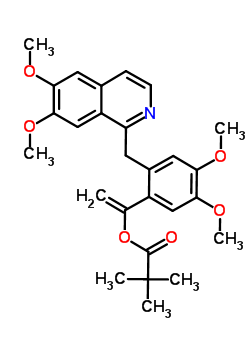 81456-61-3  1-{2-[(6,7-dimethoxyisoquinolin-1-yl)methyl]-4,5-dimethoxyphenyl}ethenyl 2,2-dimethylpropanoate